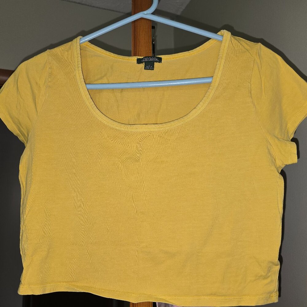 Yellow crop top